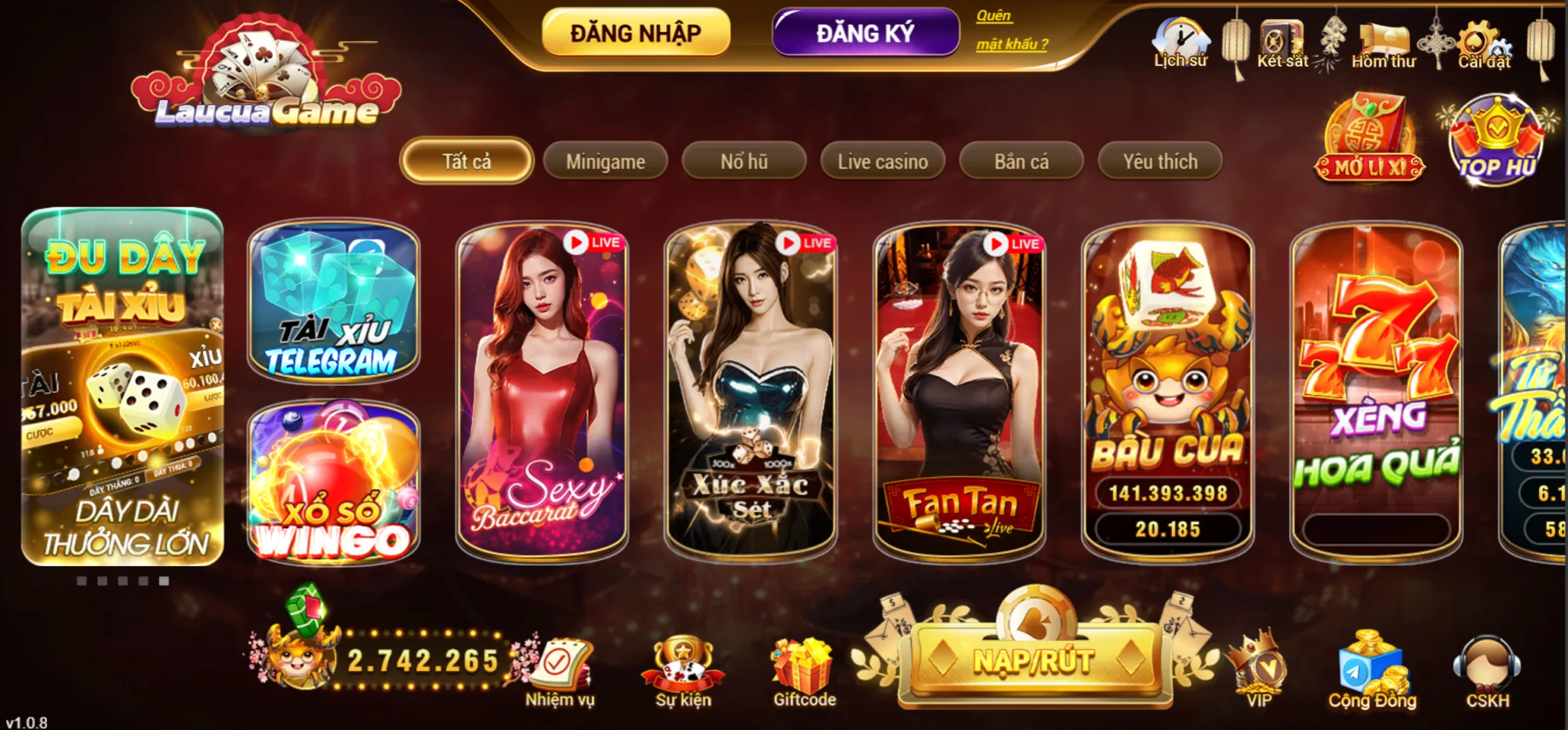 lobby lẩu cua game